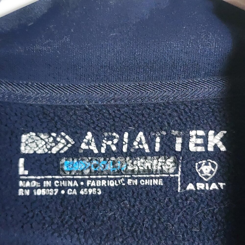 AriatTEK Cold Series Pullover Mens Large Blue Quarter Zip Sweatshirt Fleece - Picture 6 of 11